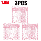 Artificial Pink Sakura Flower Garland Cherry Blossom Vine for Wedding Home Decor