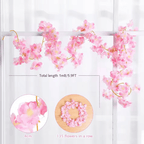 Artificial Pink Sakura Flower Garland Cherry Blossom Vine for Wedding Home Decor