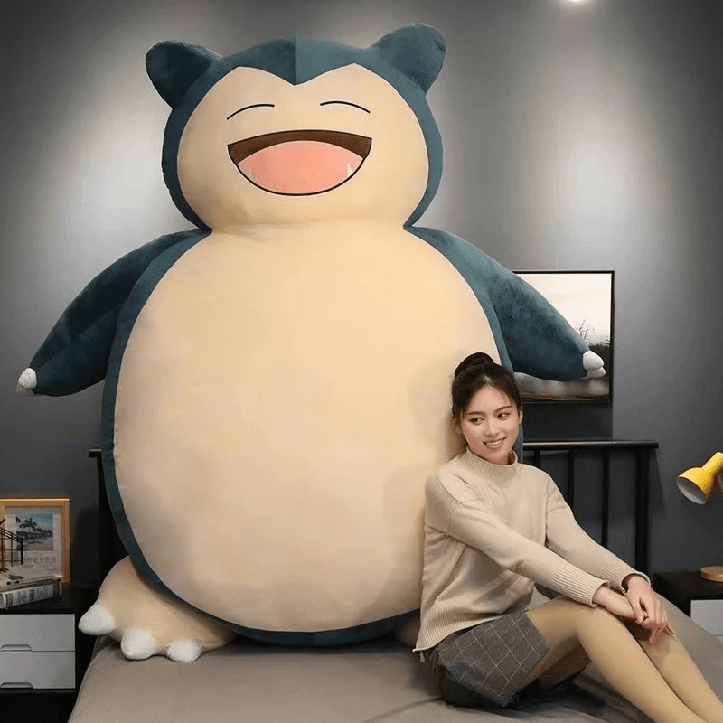 Giant Snorlax Plush Pillow for Cozy Cuddles, Naps, and Room Comfort Everyday
