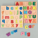 Montessori Wooden Alphabet & Numbers Puzzle Board for Toddlers
