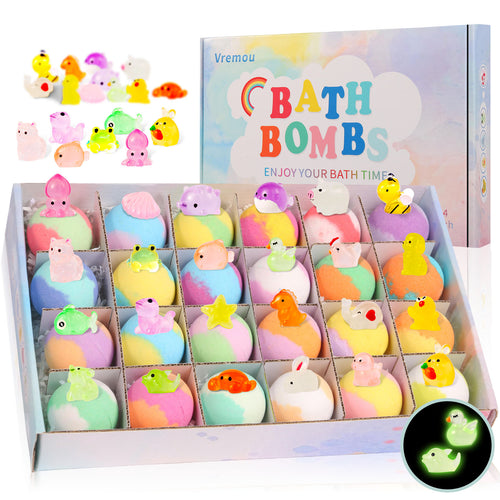 Bath Bombs for Kids with Surprise Inside Natural Organic Kids Bubble Bath Fizzy for Boys and Girls with Fun Bath Toys