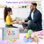 Bath Bombs for Kids with Surprise Inside Natural Organic Kids Bubble Bath Fizzy for Boys and Girls with Fun Bath Toys