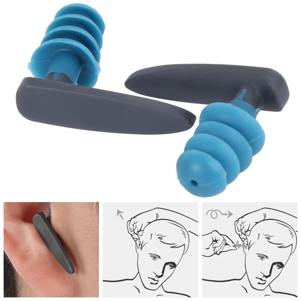 Professional Waterproof Diving Earplugs with Soft Elastic Fit for Swimming & Water Protection