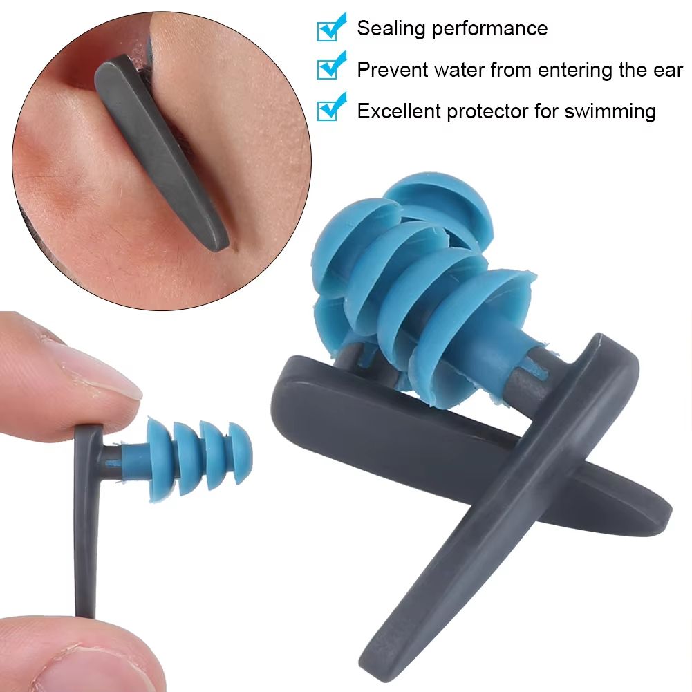 Professional Waterproof Diving Earplugs with Soft Elastic Fit for Swimming & Water Protection