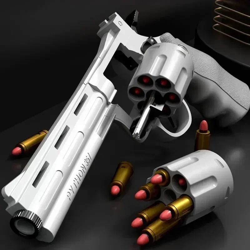 Continuous Fire Soft Dart Revolver Toy Gun for Kids & Adults