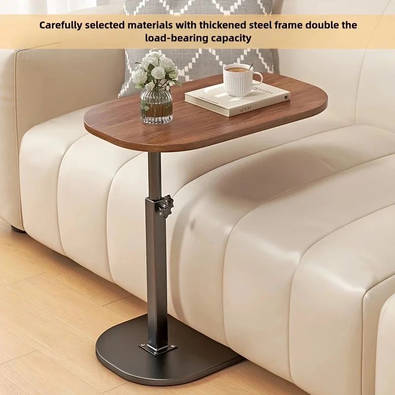 Adjustable Height Modern Laptop Table, 360° Rotating C-Shaped Side Table, Perfect for Sofa