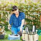 13 Piece Garden Tool Set with Aluminum Hand Tools and Carry Bag
