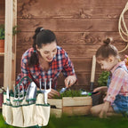 13 Piece Garden Tool Set with Aluminum Hand Tools and Carry Bag