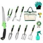 13 Piece Garden Tool Set with Aluminum Hand Tools and Carry Bag