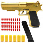 Desert Eagle Shell Ejecting Soft Bullet Toy Gun for Kids Outdoor Target Games