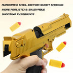 Desert Eagle Shell Ejecting Soft Bullet Toy Gun for Kids Outdoor Target Games