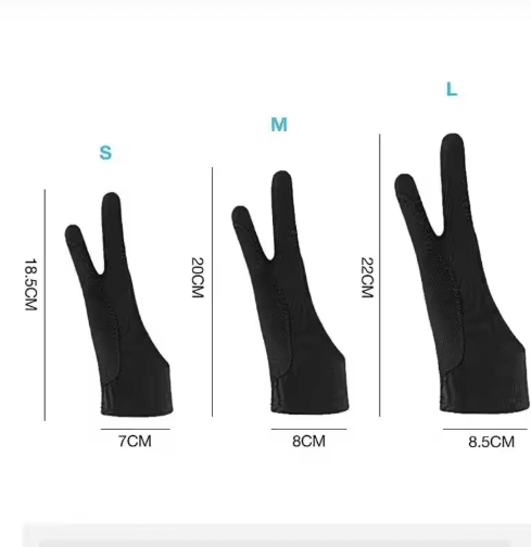 Two-Finger Drawing Glove – Anti-Touch & Anti-Fouling Glove for Tablets