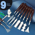 9 Piece Flower Texture Palette Knife Art Set