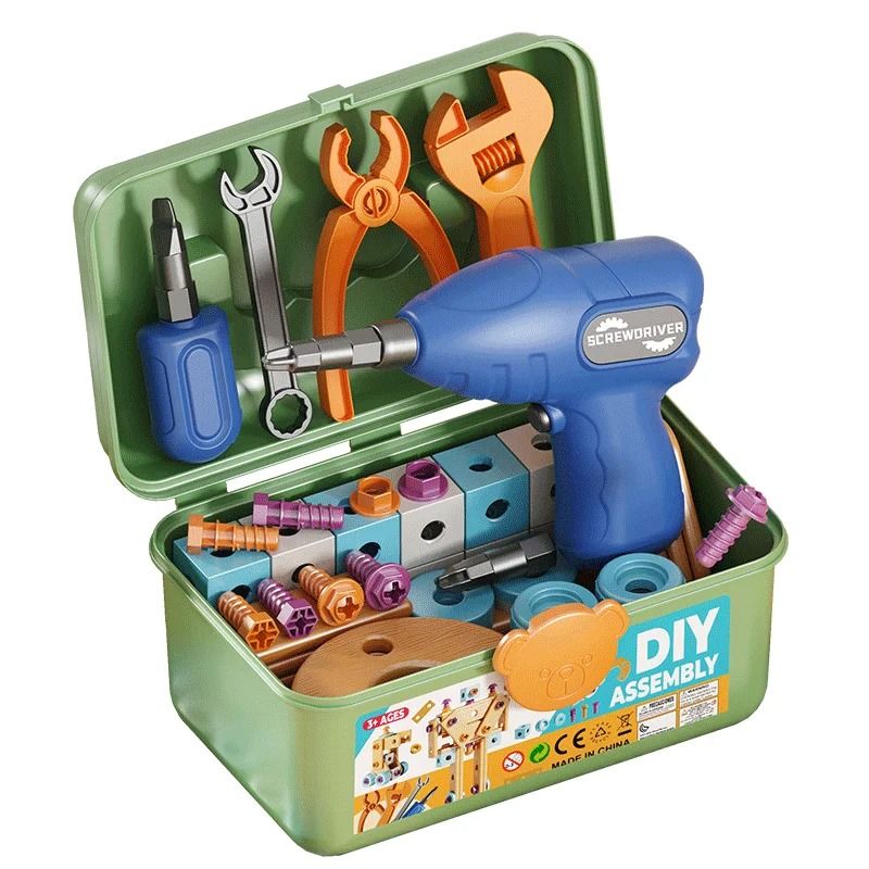 Early Learning DIY Assembly Toolbox Interactive STEM Building Set for Kids