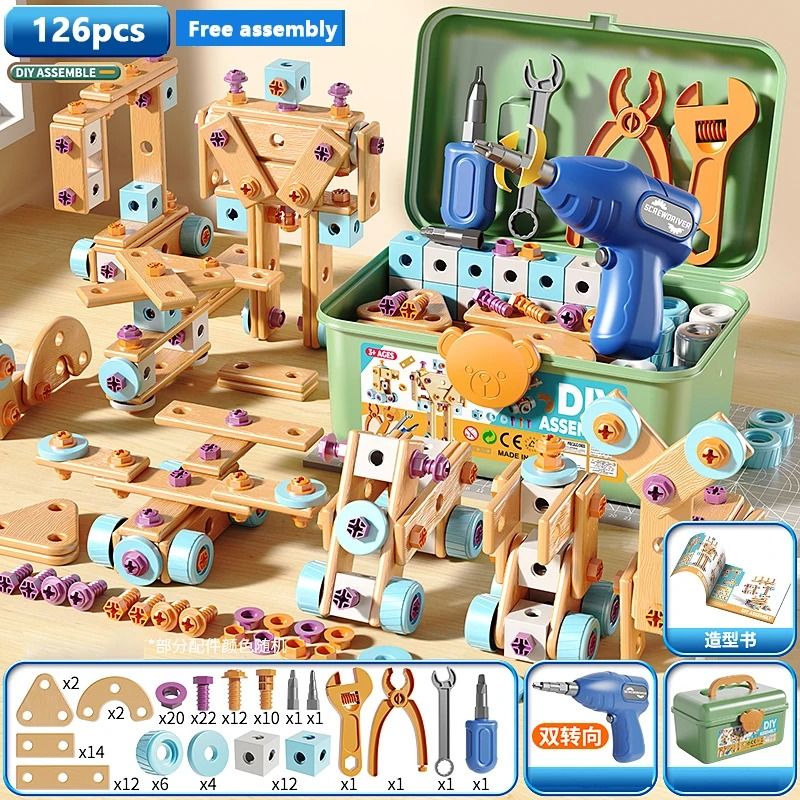 Early Learning DIY Assembly Toolbox Interactive STEM Building Set for Kids