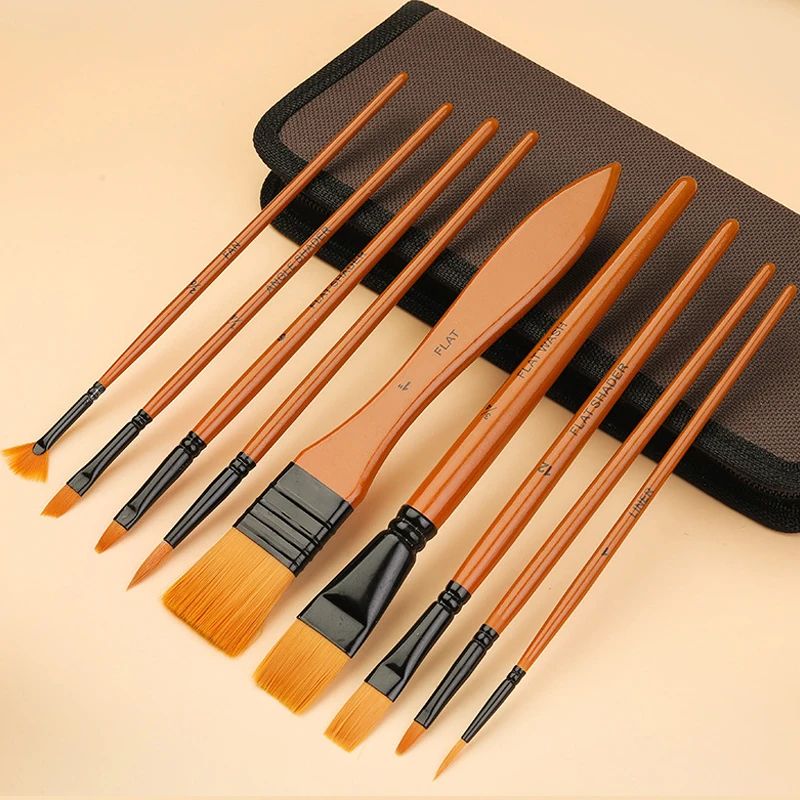 Premium Nylon Paint Brush Set for Acrylic Watercolor and Oil Painting