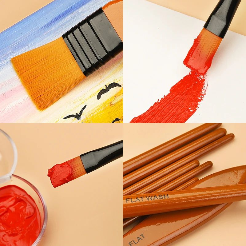 Premium Nylon Paint Brush Set for Acrylic Watercolor and Oil Painting