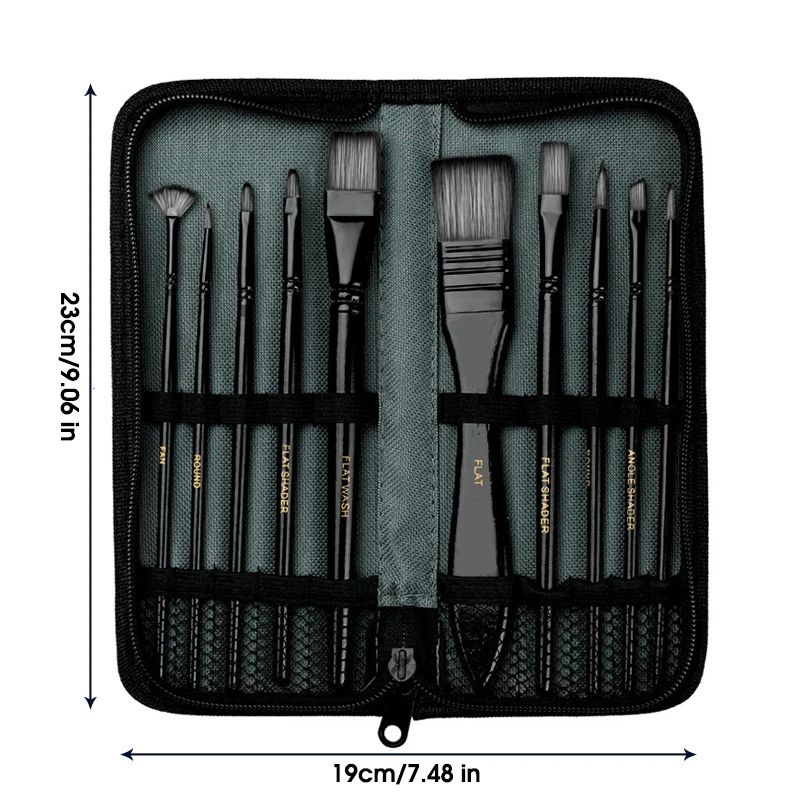 Premium Nylon Paint Brush Set for Acrylic Watercolor and Oil Painting