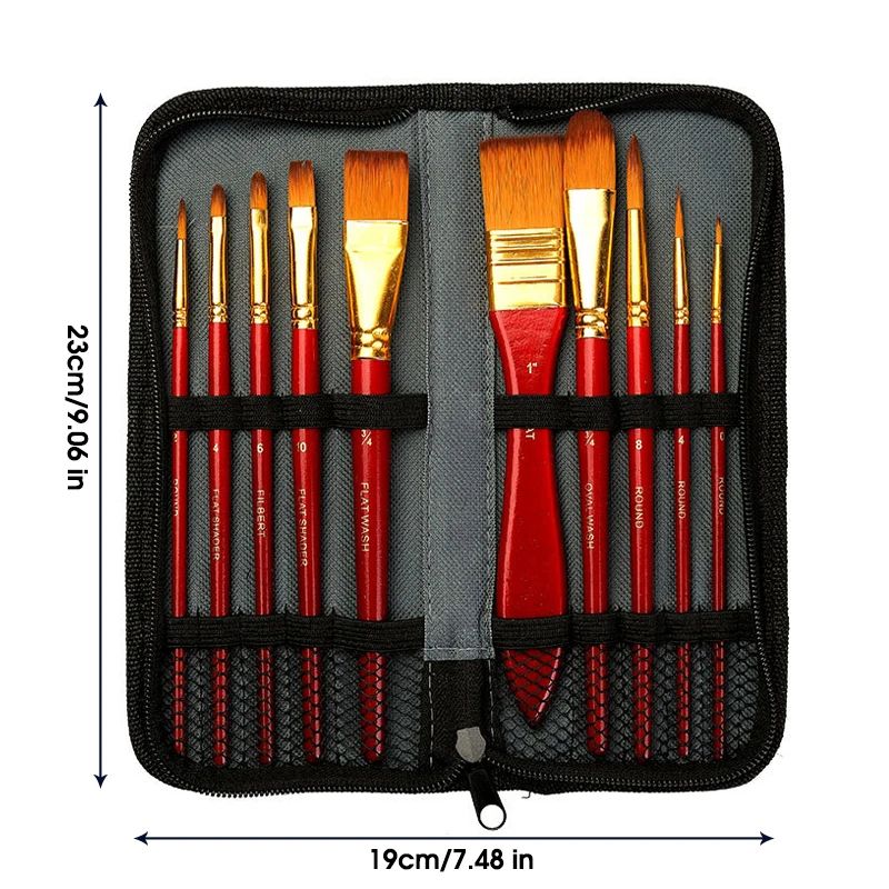 Premium Nylon Paint Brush Set for Acrylic Watercolor and Oil Painting