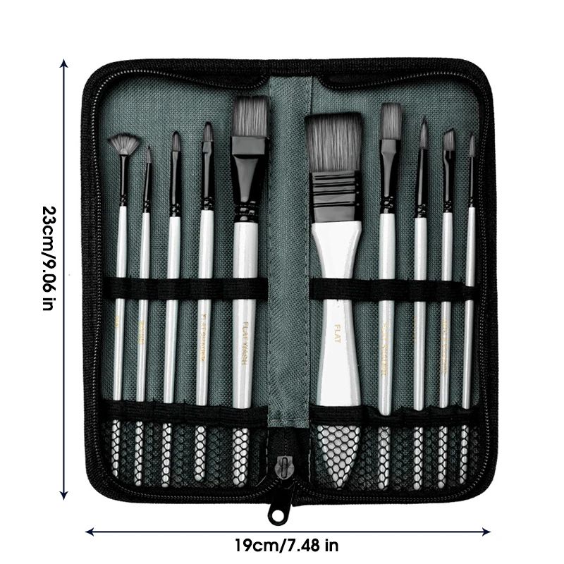 Premium Nylon Paint Brush Set for Acrylic Watercolor and Oil Painting