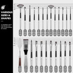 24 Piece Professional Paint Brush Set for Acrylic Oil and Watercolor Artists