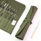 ArtRoll 22-Slot Canvas Paint Brush Storage Bag (Portable Roll-Up Organizer)