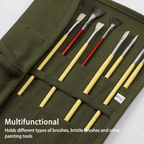 ArtRoll 22-Slot Canvas Paint Brush Storage Bag (Portable Roll-Up Organizer)