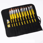 ArtRoll 22-Slot Canvas Paint Brush Storage Bag (Portable Roll-Up Organizer)
