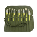 ArtRoll 22-Slot Canvas Paint Brush Storage Bag (Portable Roll-Up Organizer)
