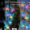 Solar Hummingbird Wind Chime Color Changing LED Solar Garden Light