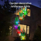 Solar Hummingbird Wind Chime Color Changing LED Solar Garden Light