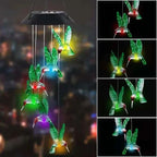 Solar Hummingbird Wind Chime Color Changing LED Solar Garden Light