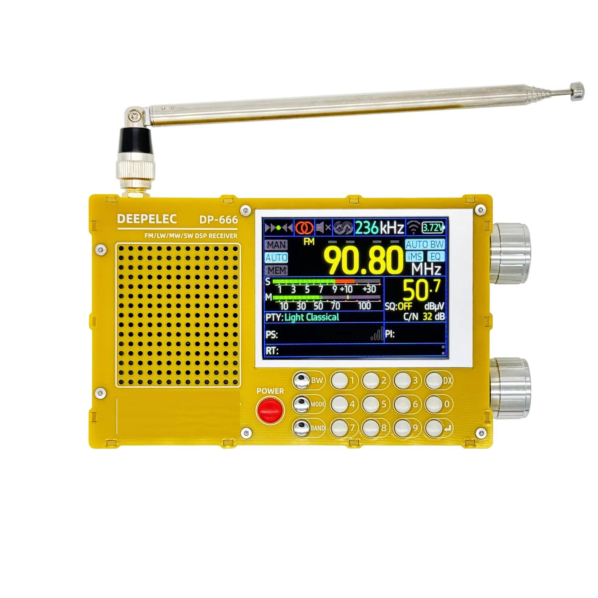 Full Band DSP Radio with High Sensitivity FM AM Shortwave and 2.8 Inch Display