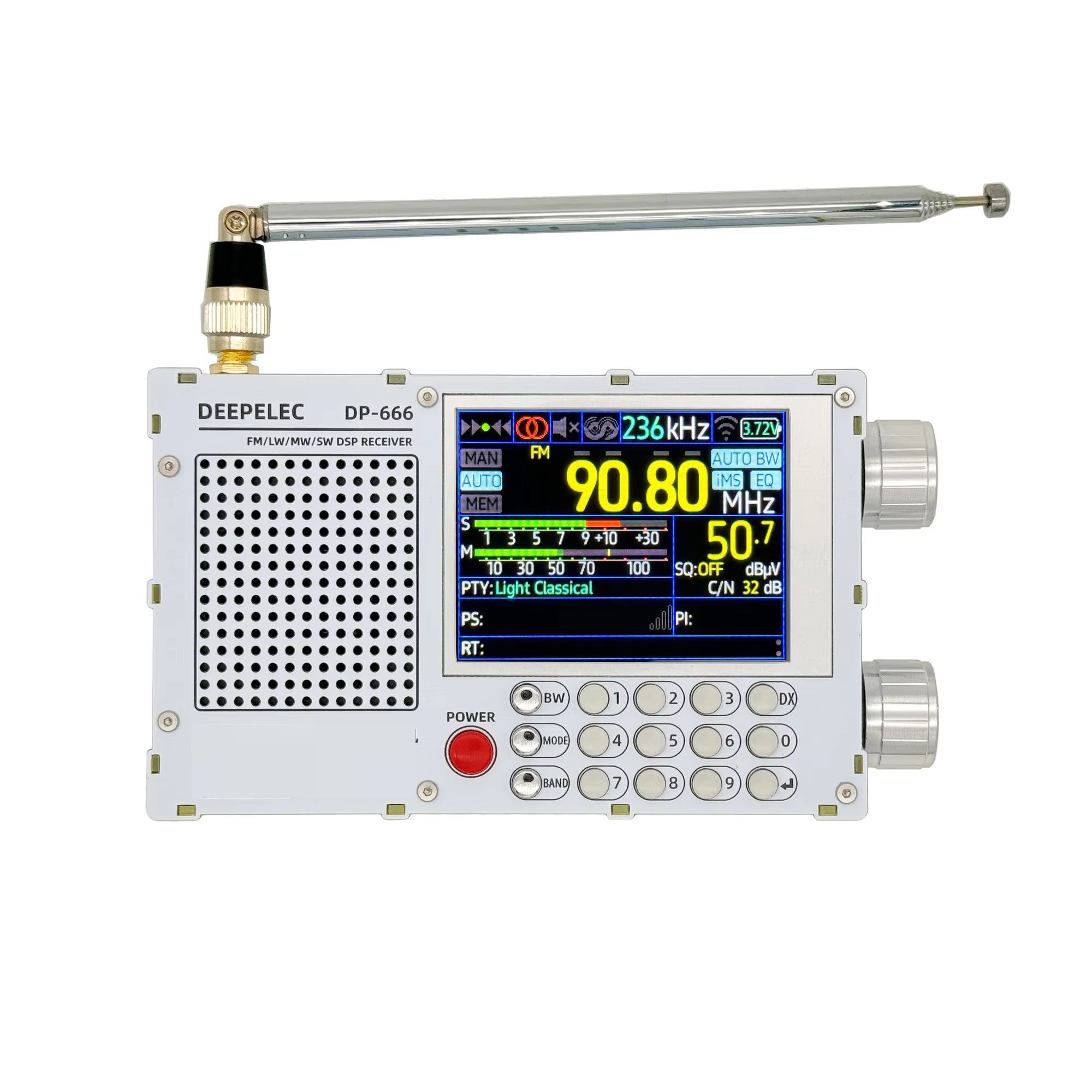 Full Band DSP Radio with High Sensitivity FM AM Shortwave and 2.8 Inch Display