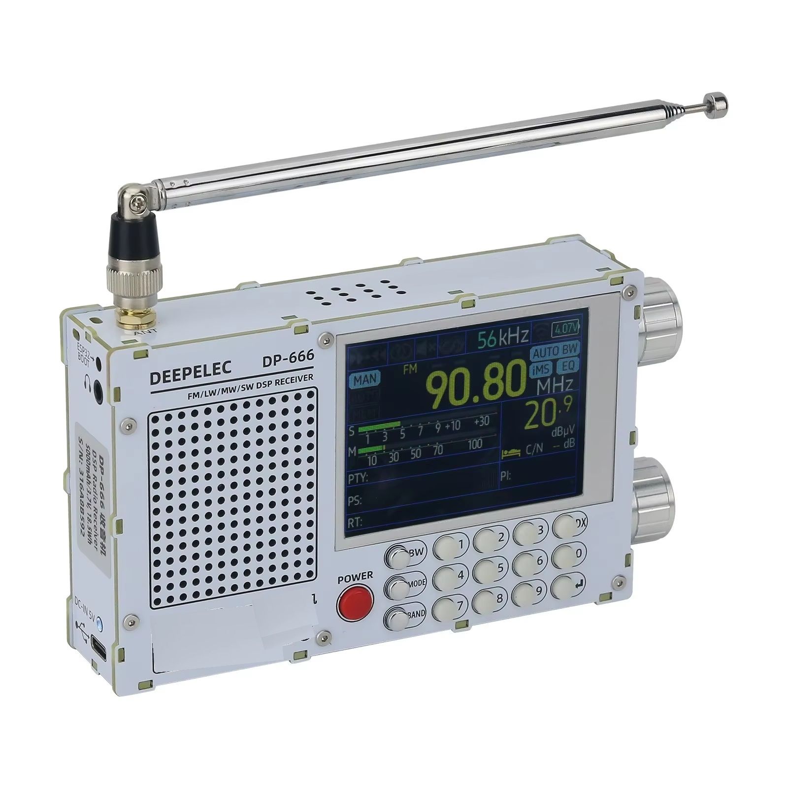 Full Band DSP Radio with High Sensitivity FM AM Shortwave and 2.8 Inch Display