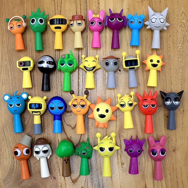 Sprunki 24 Piece Cartoon PVC Mini Figurines Set Collectible Desk Decor & Mini Action Figures
