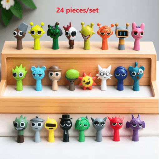 24-Piece Sprunki Doll Set Cartoon PVC Mini Figurines Collection