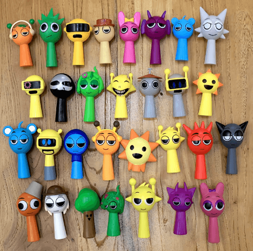 24-Piece Sprunki Doll Set Cartoon PVC Mini Figurines Collection