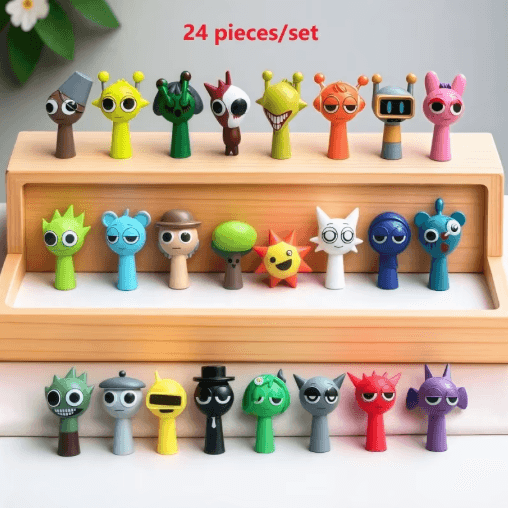 24-Piece Sprunki Doll Set Cartoon PVC Mini Figurines Collection