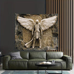 HeavenGlow 3D Angel Wall Tapestry – Glam Polyester Hanging Decor for Living Room, Bedroom & Aesthetic Home Styling