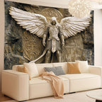 HeavenGlow 3D Angel Wall Tapestry – Glam Polyester Hanging Decor for Living Room, Bedroom & Aesthetic Home Styling