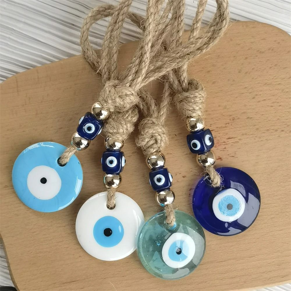 Handcrafted Evil Eye Wall Hanging Glass Protection Charm
