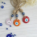 Handcrafted Evil Eye Wall Hanging Glass Protection Charm