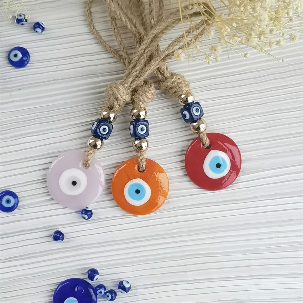 Handcrafted Evil Eye Wall Hanging Glass Protection Charm