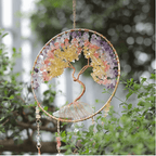 Natural Agate Dream Catcher Wall Hanging Crystal Moon Star Sun Boho Bedroom Decor