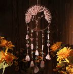 Natural Agate Dream Catcher Wall Hanging Crystal Moon Star Sun Boho Bedroom Decor