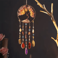 Natural Agate Dream Catcher Wall Hanging Crystal Moon Star Sun Boho Bedroom Decor