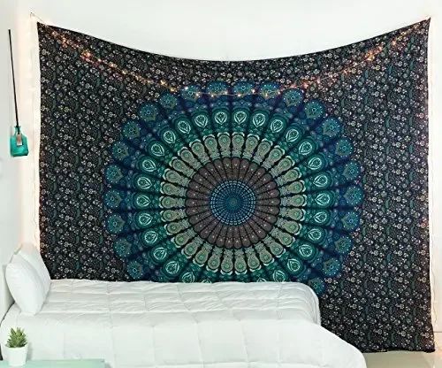 Bohemian Mandala Tapestry Wall Hanging for Hippie Room Decor