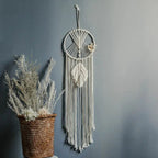 Nordic Macrame Dream Catcher Boho Wall Hanging for Nursery, Ramadan and Eid Decor