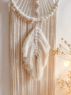 Nordic Macrame Dream Catcher Boho Wall Hanging for Nursery, Ramadan and Eid Decor